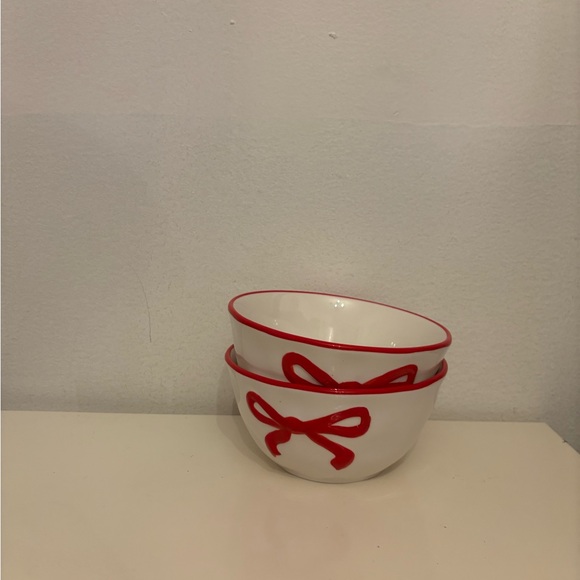 Red and White Bowls Set - Picture 7 of 7